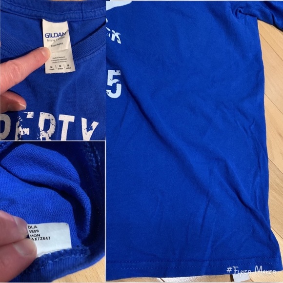 Boys ATC Navy Blue Stanley Stick Hockey Association hoodie & Short Sleeve- sz YM - Picture 13 of 16